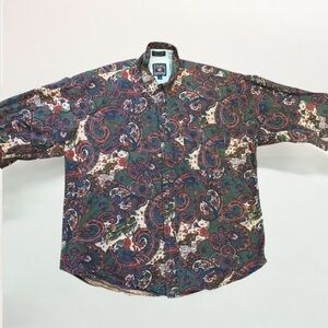 Ralph Lauren Chaps Multicolor Paisley Shirt